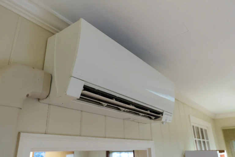 A-Mitsubishi-Electric-Mini-Split-unit-mounted-on-a-wall